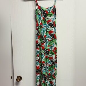 Forever 21 Leaf Pattern Skirt in Red and Green